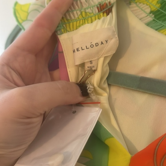 NWT Smocked Mock Neck Tiered Maxi Dress - Picture 5 of 5